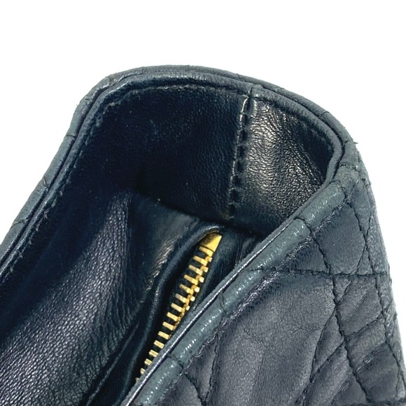 CHRISTIAN DIOR Cannage Bag 2WAY/shoulder bag Hand Bag Black GoldHardware - Picture 11 of 15